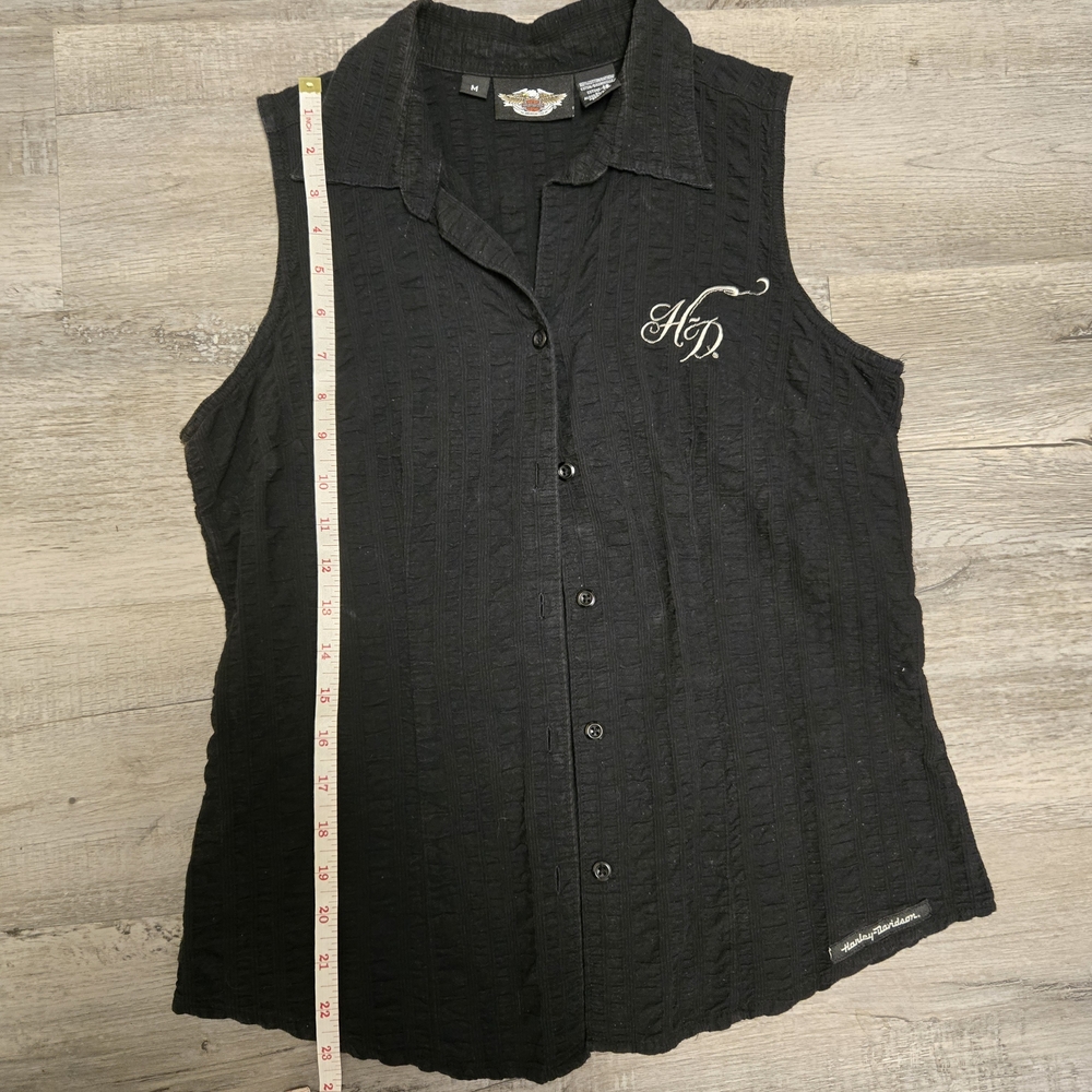 Women's Harley-Davidson Black Sleeveless Blouse